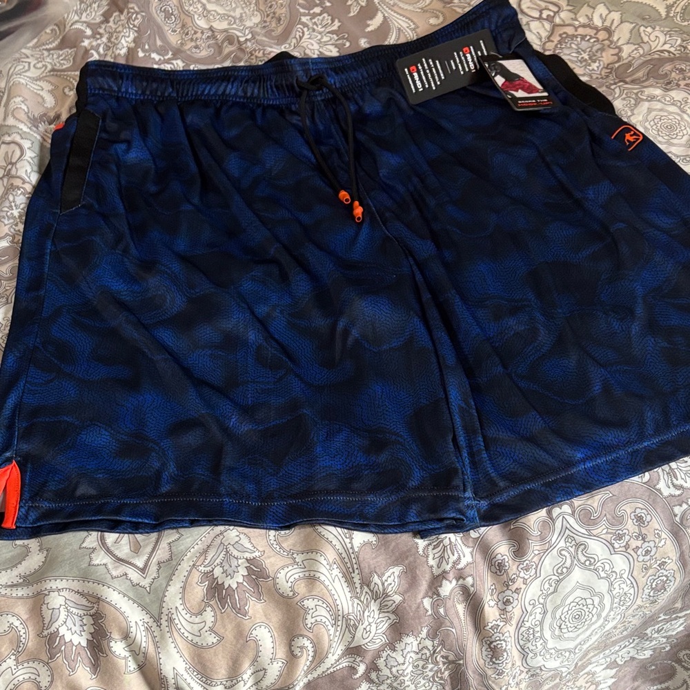 NWT AND1 Men's Athletic Shorts in Blue and Black
